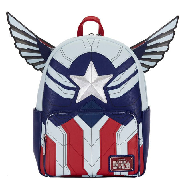 Marvel Falcon Captain America Cosplay Mini Backpack- front view