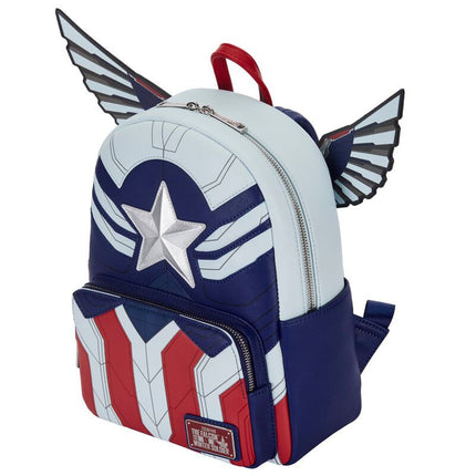Marvel Falcon Captain America Cosplay Mini Backpack- side view