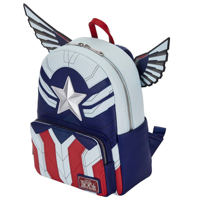 Marvel Falcon Captain America Cosplay Mini Backpack- side view