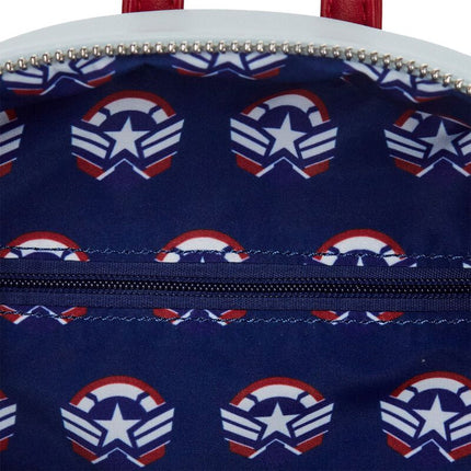 Marvel Falcon Captain America Cosplay Mini Backpack- inside print