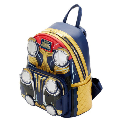 Marvel Thor Love & Thunder Glow In The Dark Cosplay Mini Backpack- top angled view