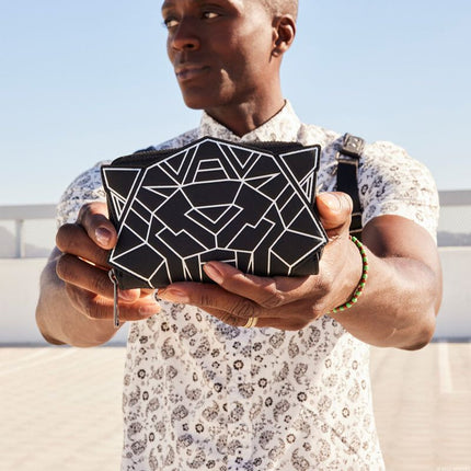 Marvel Black Panther Wakanda Forever Wallet- held by model