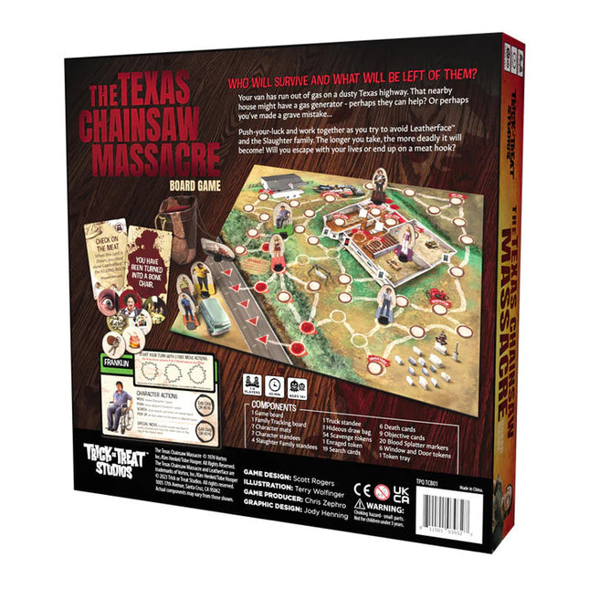 The Texas Chainsaw Massacre Board Game- back of box