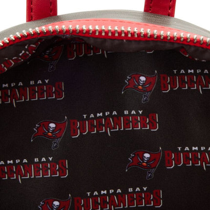NFL Tampa Bay Buccaneers Patches Mini Backpack- inside lining print