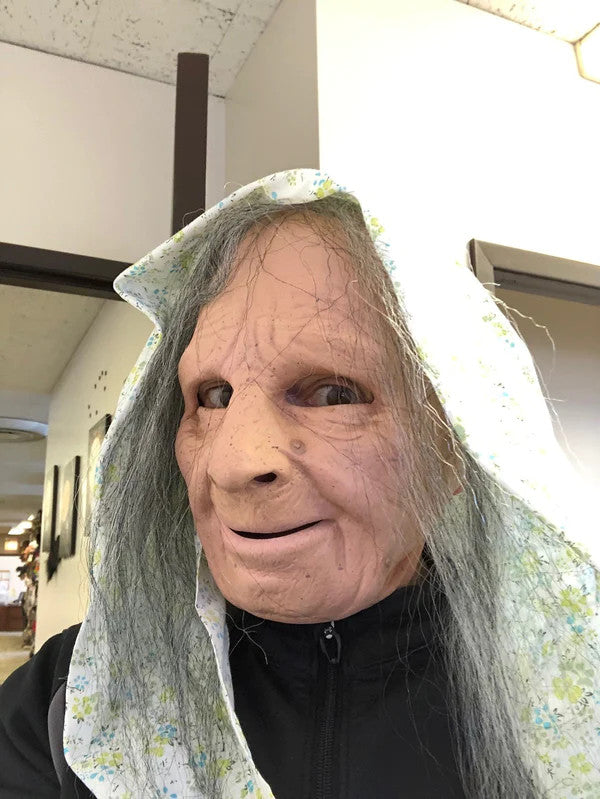 Nana Old Lady Mask- left angled view