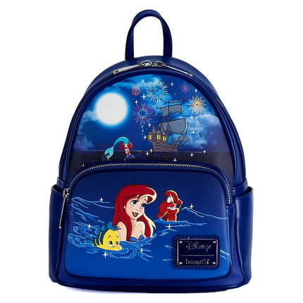 The Little Mermaid Ariel Fireworks Light Up Mini Backpack- front view
