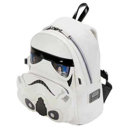 Star Wars Stormtrooper Lenticular Mini Backpack- top angled view