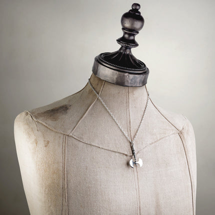 Double Axe Pendant- on male mannequin