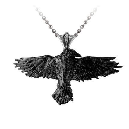 Black Raven Pendant- close up