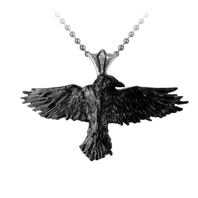 Black Raven Pendant- close up
