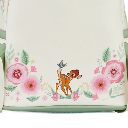 Bambi Spring Time Gingham Mini Backpack- up close back view