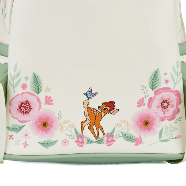 Bambi Spring Time Gingham Mini Backpack- up close back view