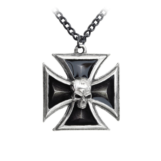 Black Knight's Cross Pendant- close up
