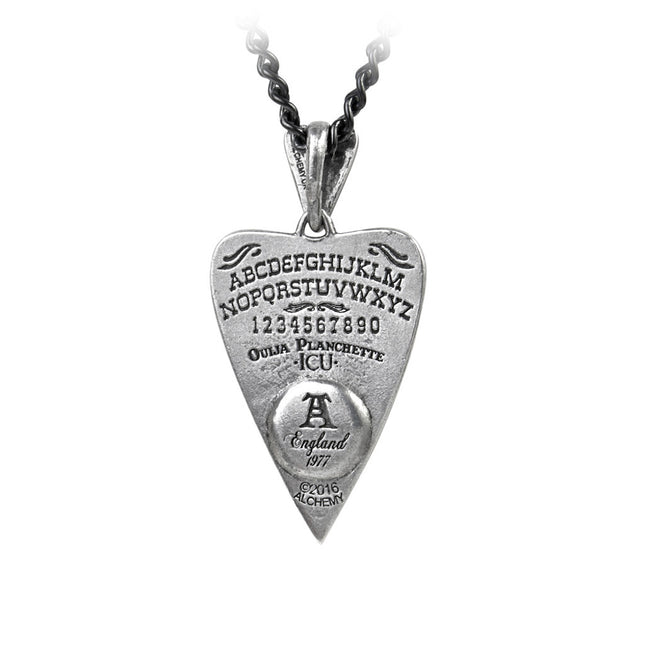 Planchette Pendant- close up back view