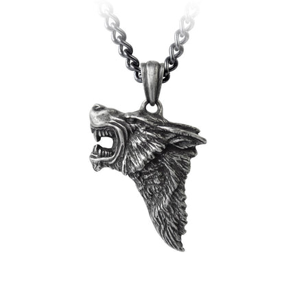 Dark Wolf Pendant- close up