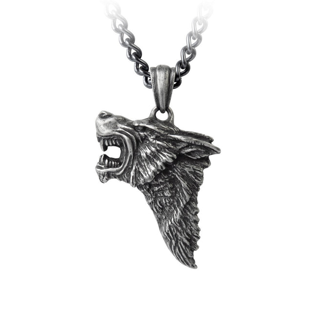 Dark Wolf Pendant- close up