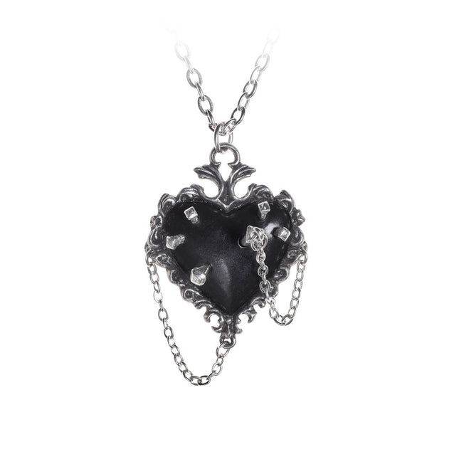 Witches Heart Pendant- close up