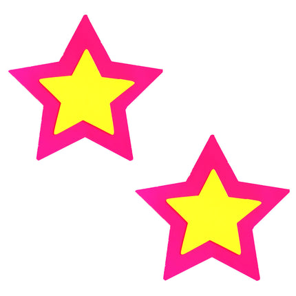 Pasties Pink/Yellow Double Star