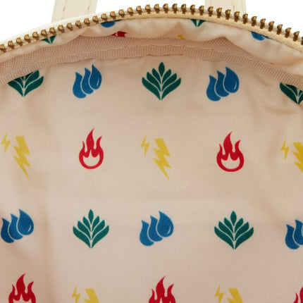 Pokemon Elements Triple Pocket Mini Backpack- inside lining print