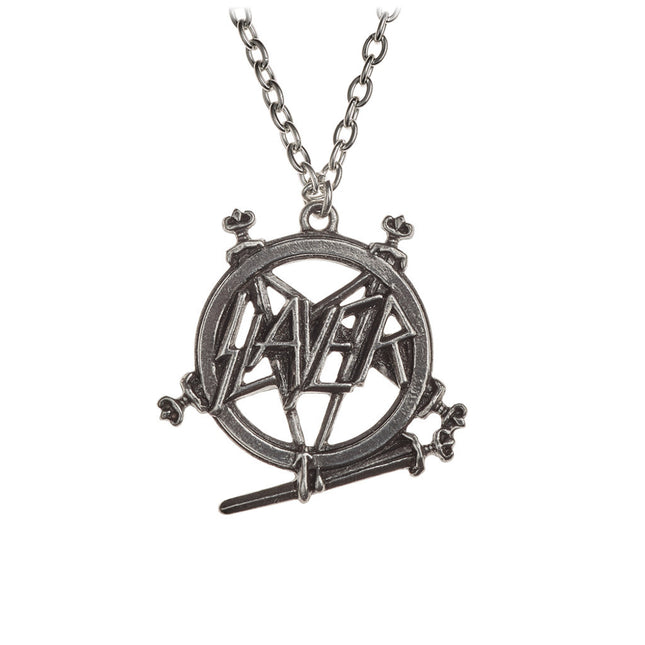 Slayer: Pentagram Logo Necklace- close up