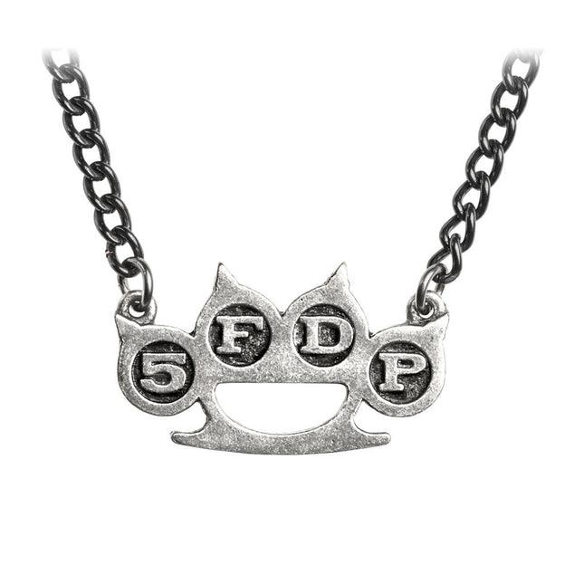5 Finger Death Punch: Knuckle Duster Necklace- close up