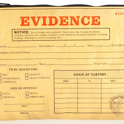 Evidence Zipper Pouch- front view