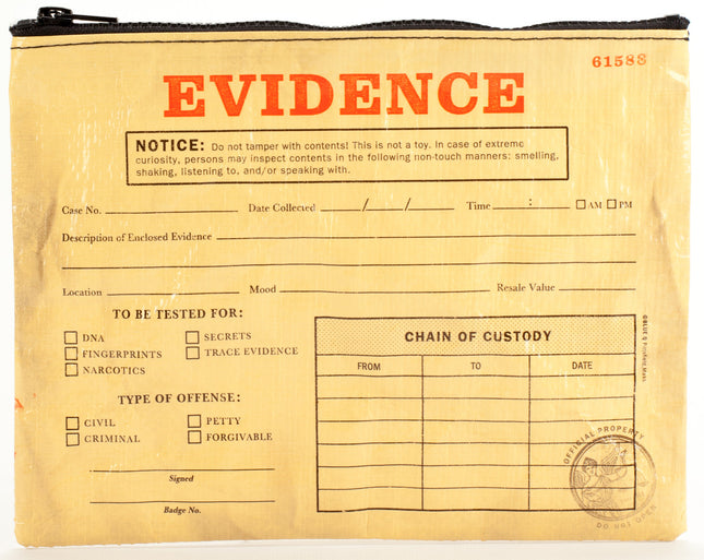 Evidence Zipper Pouch- front view