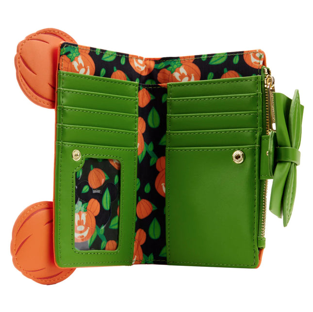 Minnie Mouse Pumpkin Glow In The Dark Flap Wallet- inside view