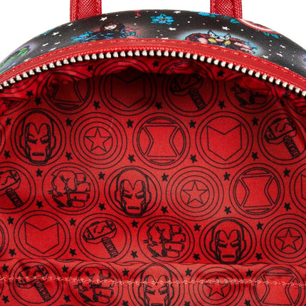 Marvel Avengers Tattoo Mini Backpack- inside lining print