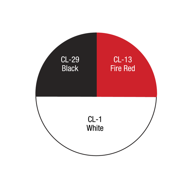Red White & Black Creme Wheel- shades