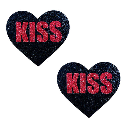 Pasties KISS on Black Heart