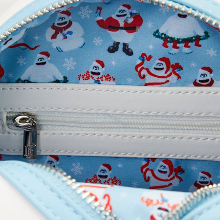 Rudolph The Red Nosed Reindeer Bumble Head Crossbody Bag- inside lining print