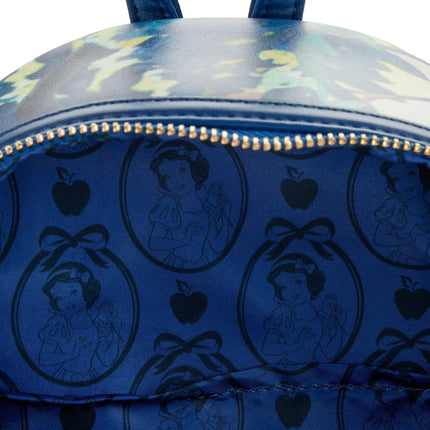 Snow White Scenes Mini Backpack- inside lining print