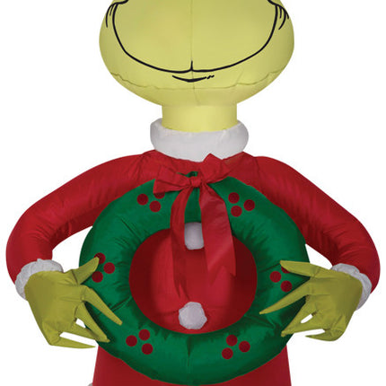 Inflatable Grinch w/ Wreath 48"