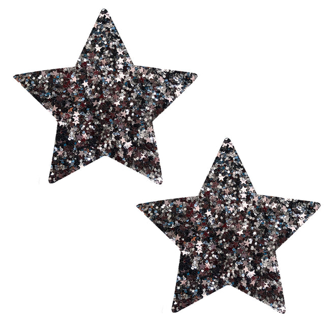 Pasties Dark Star Black Glitter