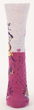 I'm Not Bossy Crew Socks- single sock front view