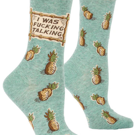 I Was Fucking Talking Socks- side view