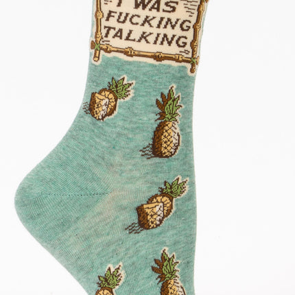 I Was Fucking Talking Socks- single sock right side view