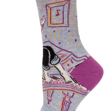My Dog Is Cool As Fuck Crew Socks- single sock left side view
