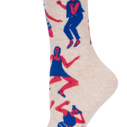 When My Song Comes On Crew Socks- single sock left side view