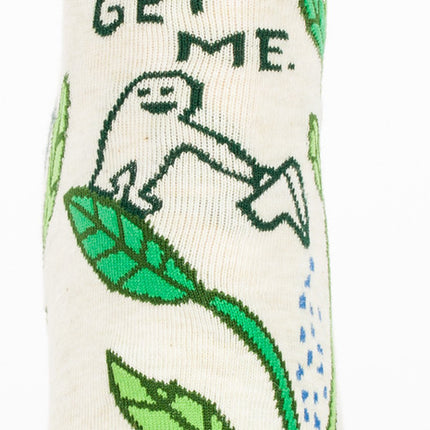 Plants Get Me Ankle Socks- single sock front view