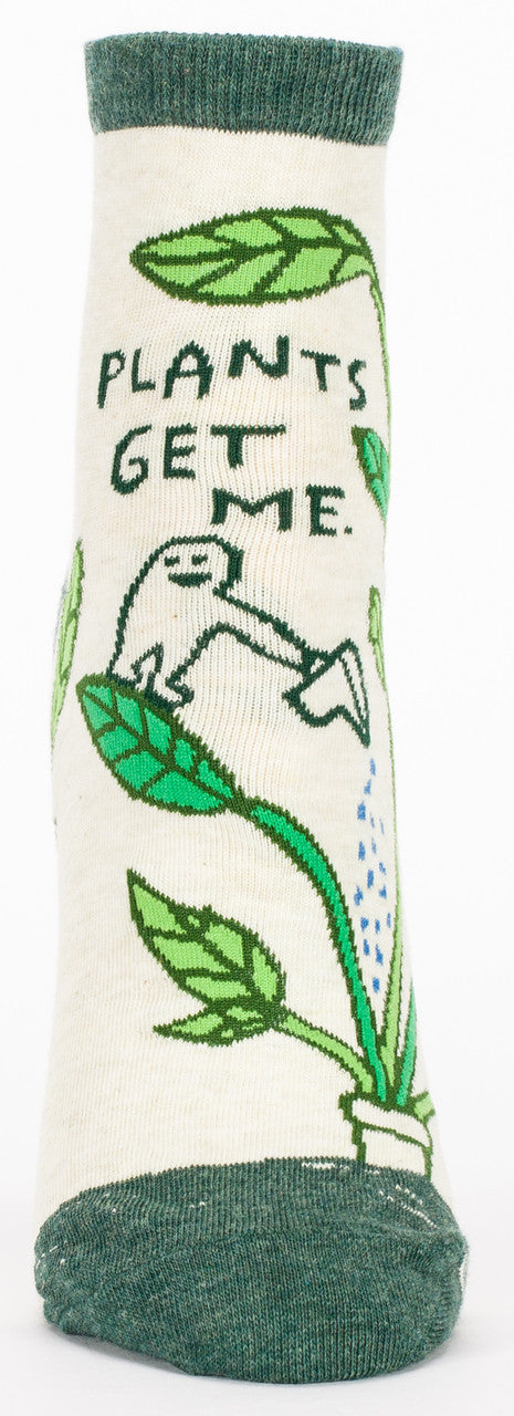 Plants Get Me Ankle Socks- single sock front view