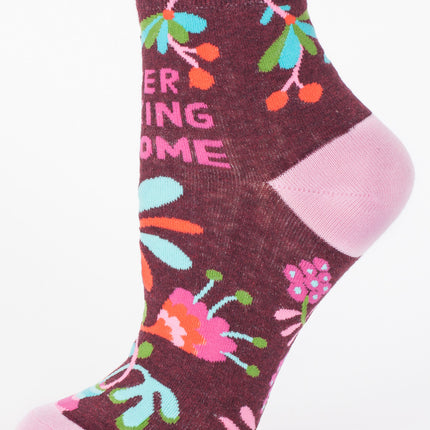 Super Fucking Awesome Ankle Socks- single sock left side view