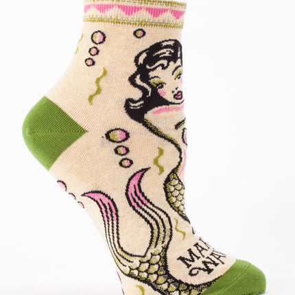 Makin' Waves Ankle Socks- single sock right side view
