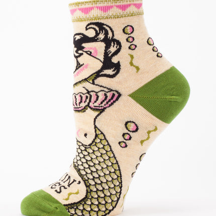 Makin' Waves Ankle Socks- single sock left side view