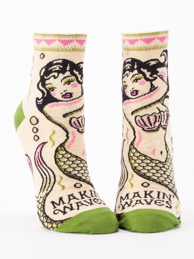Makin' Waves Ankle Socks- front view