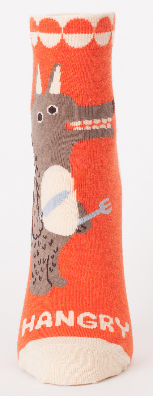 Hangry Ankle Sock- single sock front view