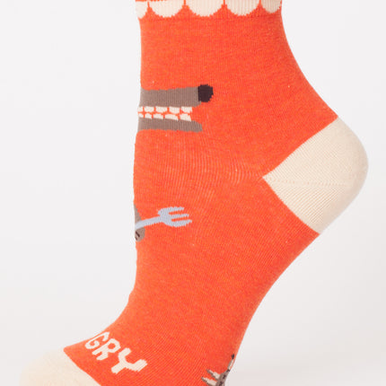 Hangry Ankle Sock- single sock left side view