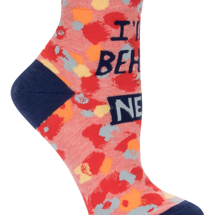 I'll Behave Never Ankle Socks- single sock right side view