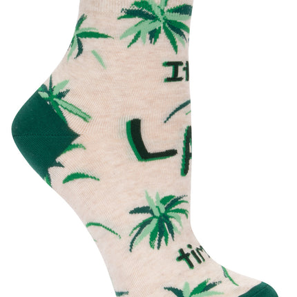 It's Lazy Time Ankle Socks- single sock right side view